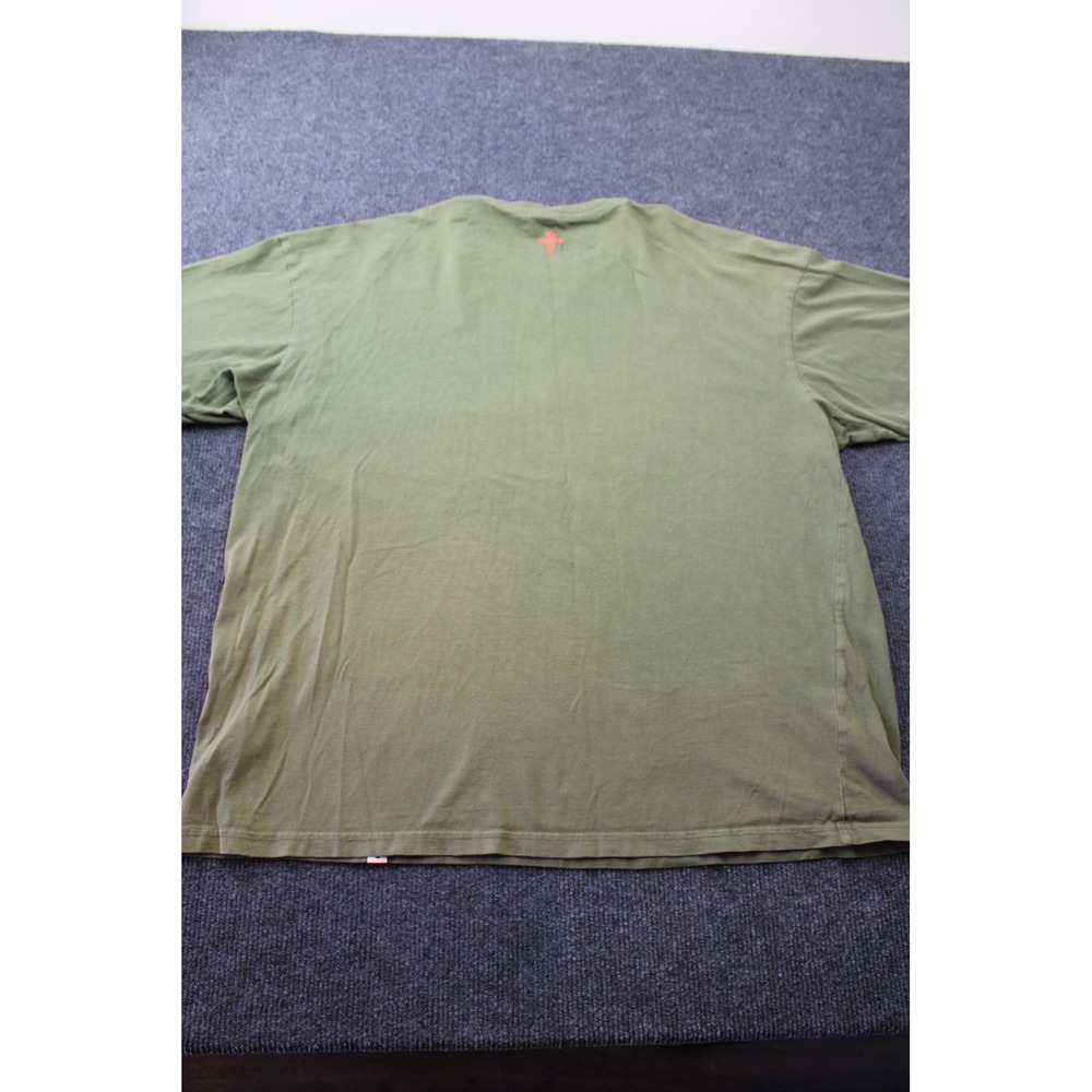 Ampelmann Berlin Mens XXL Olive Green Graphic T-Shirt Red Walking Man Logo Tee - Picture 4 of 6